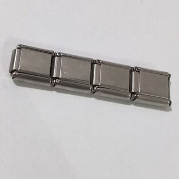 4 Blank Italian Link Stainless Steel Charm for Nomination Style Bracelet - Picture 3 of 4